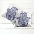 thumbnail image 6 of Ambesonne Hamsa Throw Pillow Cover 2 Pack, Antique Shape, 16", Navy Blue, 6 of 7