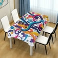 thumbnail image 3 of Yayeee Tablecloths for Rectangular Tables 60 x 90 inch Party Table Cover, Musical Pattern, 3 of 6