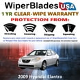 thumbnail image 2 of 2009 Hyundai Elantra Beam Wiper Blades Wipers w/1yr Warranty (Set of 3) w/Rear Wiper, 2 of 5