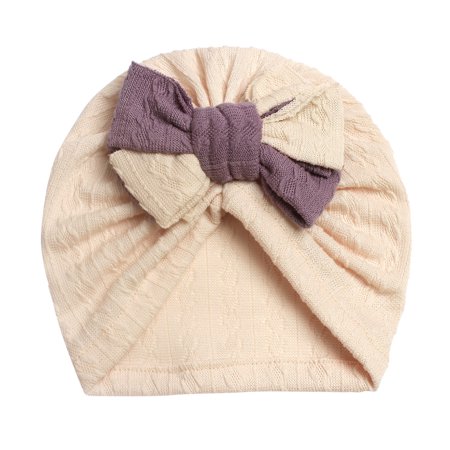 

Fsqjgq Toddler Hats Hat and Mittens Baby Toddler Baby Boys Girls Knitted Cap Beaniess Bowknot Knotted Elastics Turban Hat Baby Hat Plaid Toddler Hats Cotton Beige