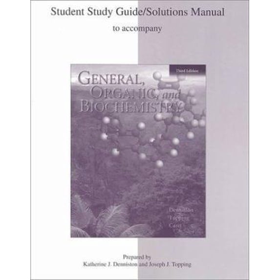 Pre-Owned General, Organic, and Biochemistry (Study Guide) (Paperback) 0072317868 9780072317862