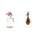 thumbnail image 1 of Escultura De Pájaro Flamenco De Resina, Figura De Arte Moderno Con Soporte De Metal Para El Hogar, Jardín, Patio, Estanque, Parterre, Dormitorio, Estantería, Recuerdo De Fiesta., 1 of 8