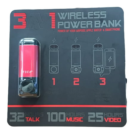 UPC: 0851256008674 | Tech Squared 3-in-1 5K MAH Portable Power Charger  Red