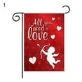 thumbnail image 2 of YujiCraft Double Sided Valentine Garden Flag 12 x 18 inches, Love Heart Outdoor Decoration, Vertical Yard Flag for Festival, Home Decor,A, 2 of 3