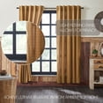 thumbnail image 4 of VHC Brands Connell Panel Pair (2 Pcs.) Window Treatment for Bedroom Living Dining Room, Tan Burgundy, 84 Inches Long Set of 2 Panels, Windowpane, 4 of 4