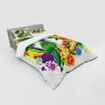 thumbnail image 3 of Ambesonne Colorful Bedding Set 3 Pcs, Palms Tropical Plants, Twin XL, Multicolor, 3 of 3