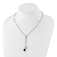 thumbnail image 3 of Sterling Silver Rhodium-plated FWC Pearl Knot 18in Necklace/Earring Set QH4847SET, 3 of 4