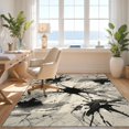 thumbnail image 3 of Design&I 8'x10' Washable Area Rug Floorcarpet Motif Streak Bold Accessories Moden Livingroom Neutral for King Size Bedroom, Under Bed, Sleek Flatweave Pet Friendly, 3 of 7
