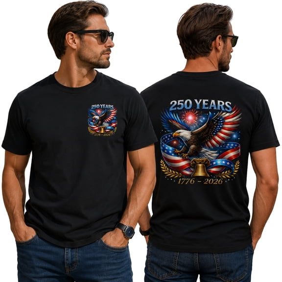 NH2 Creative 250th Anniversary USA Shirt 1776-2026, Bold Patriotic Eagle America 250th Anniversary Shirt for Men Women, USA 250th Shirt, 250 Anniversary USA T-Shirt Gift