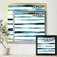 thumbnail image 4 of Designart 'Dark Blue Verticals Aquatic ' Modern Framed Art Print, 4 of 4