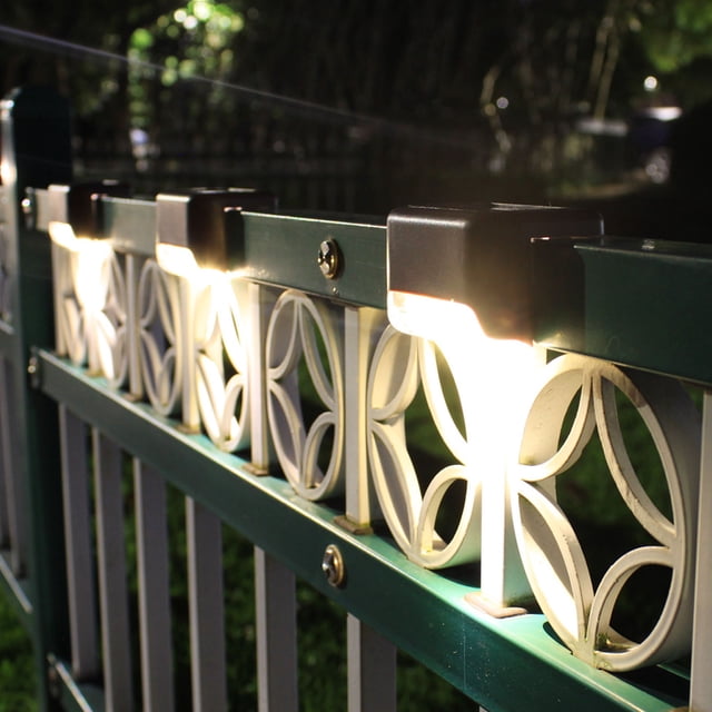 Fiudx Lámpara de Pared Led con Sensor de Movimiento Pir, de Bajo Consumo, Resistente Al Agua Ip65, Fácil de Instalar, Ideal para Decoración de Jardín, Resistente a La Intemperie, Paquete de 4, para P