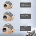 thumbnail image 2 of Cama para gatos Cave Lcybem con almohada extraíble y lavable, color gris, 2 of 7