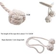 thumbnail image 2 of Set of 2PCS Curtain Tiebacks with Two Balls Handmade Braided Rope Curtain Tie Back Hemp Curtain Buckle Rustic Style, Chic Decorative Curtain Accessory, 2 of 5