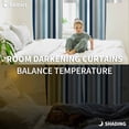 thumbnail image 3 of Fsddascl Teal Blue Stripe Blackout Curtains for Bedroom/Living Room, Thermal Insulated Kitchen Curtains, Ombre Geometric Aqua Vertical Striped Grommet Darkening Window Treatment Drapes 27.5"x39"x2, 3 of 6