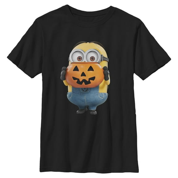 Boys Despicable Me Dave Trick or Treat Pumpkin Bucket T Shirt