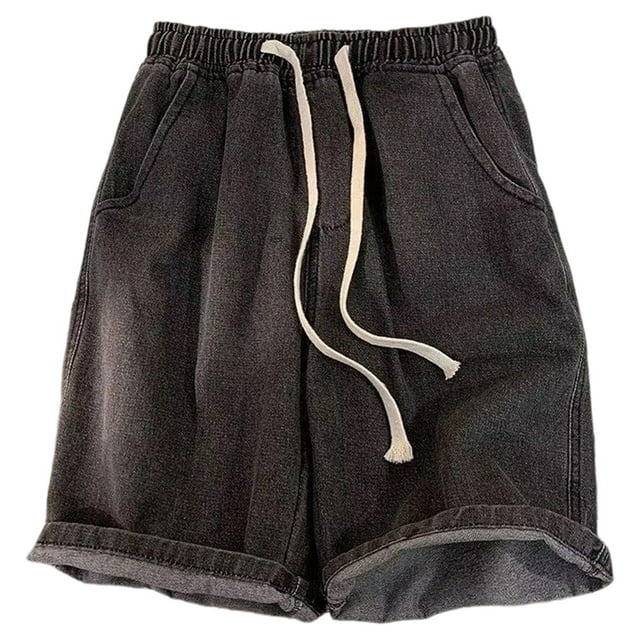 Men's Summer Loose Pocket Shorts Are Relaxed Comfortable And Breathable Denim Shorts Y Fit Shorts Men's Stretch Shorts Mens Polyester Running Shorts Men Pro Shorts Men Exercise Clothes for Men Mens