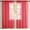 Red, variant on Yellow Sheer Window Rod Pocket Curtain Set 90" Inches Long (2 Panels)