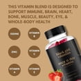 thumbnail image 3 of Black Girl Vitamins Once a Day Multivitamin Gummies for Women | Daily Immune & Energy Support | Vitamin A, B, C, D, E, Zinc | Vegan, Gluten-Free | 60 Count (Strawberry) 2-Pack, 3 of 6