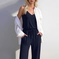 thumbnail image 3 of Diufon Womens Jumpsuits Summer Dressy Sleeveless Wide Leg Long Pants Rompers Casual Outfits with Pockets, 3 of 8