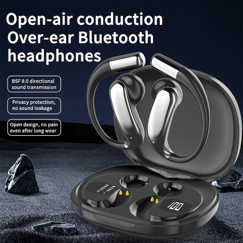 VTIN W20 Open-Air Conduction Headphones - Bluetooth 6.1, 13MM HiFi Dual Dynamic Coil, BSF DirectPitch 8.0, 90% Sound Leakage Reduction, Electroplated Earhook & 4hrs Music Time