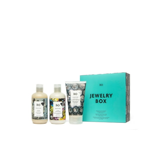 R Co Jewelry Box Limited Edition Kit including GEMSTONE Color Shampoo, GEMSTONE Color Conditioner, GEMSTONE Ultra Shine Glossing Treatment, 3 Piece ($106 Value)
