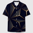 thumbnail image 5 of Hessimy Mens Short Sleeve Button Down Shirt Lightweight Wrinkle Free Untucked Dress Shirts(Black,XXL), 5 of 7