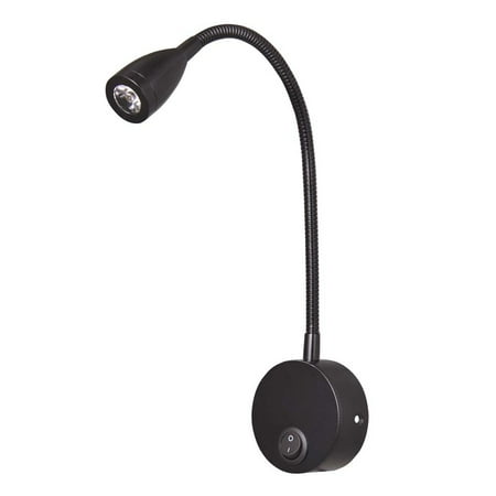 

Etereauty 3W Modern Wall Lamp LED Hose Spotlight Reading Lighting Bend Tube Painting Wall Lamp with Switch - White Light (Black)
