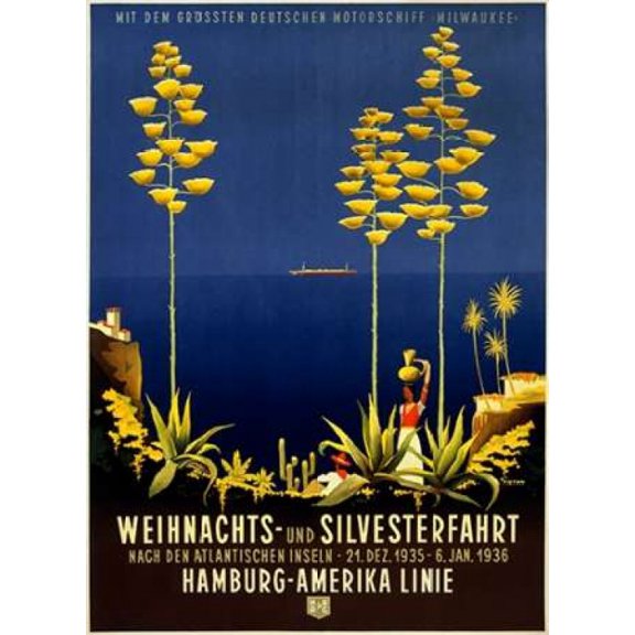 Hamburg-Amerika Linie Canvas Art - Ottomar Anton (18 x 24)