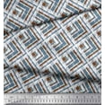 thumbnail image 2 of Soimoi Japan Crepe Satin Fabric Diagonal Check Decor Fabric Printed Yard 42 Inch Wide, 2 of 3
