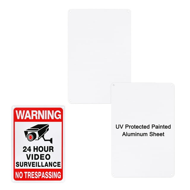 Uxcell 2-Pack Letreros Metálicos en Blanco 8x12 Pulgadas Letreros en Blanco de Aluminio para Manualidades/Jardín/Exteriores Grosor 0.03 Pulgadas