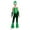 Green, variant on iiniim Kids Girls Christmas Costume Sequins Disco Dance Jumpsuit Bodysuits with Arm Sleeve Santa Hats Set Green 10
