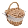 thumbnail image 1 of Canasta, tapa doble de mimbre picnic canasta manejo multifuncional para al aire libre, 1 of 7