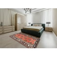thumbnail image 4 of Ahgly Company Indoor Square Traditional Orange Salmon Pink Persian Area Rugs, 8' Square, 4 of 6