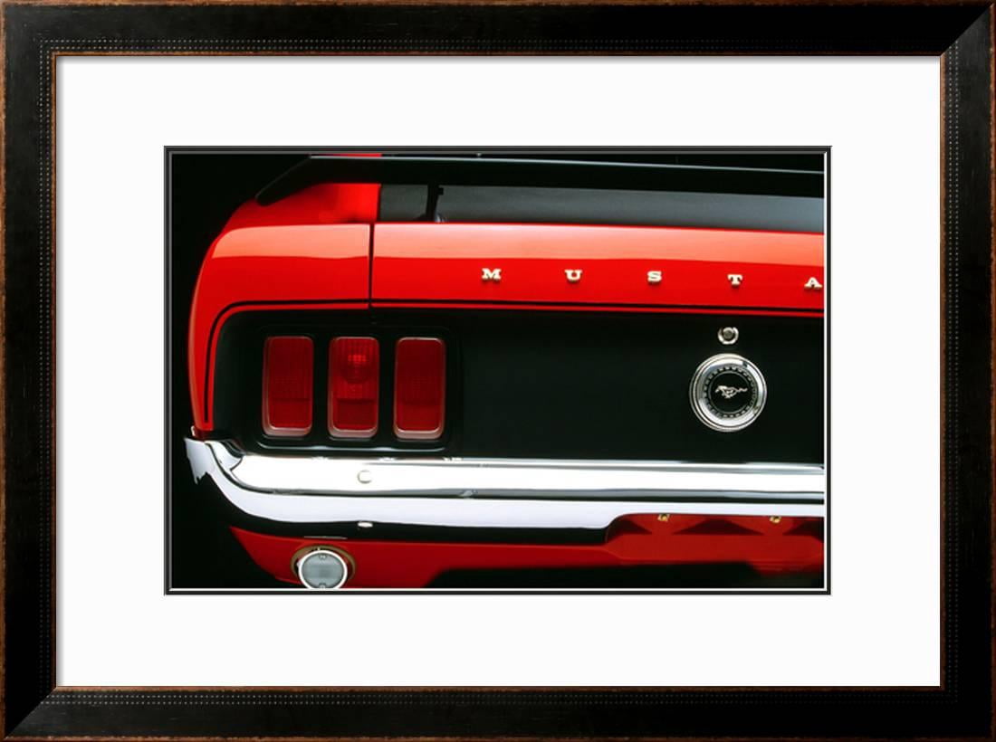 1970 Ford Mustang Framed Giclee Print Wall Art 46x34 Walmart Com Walmart Com