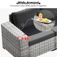thumbnail image 5 of Ovios 12 Pieces Outdoor Furniture All Weather Wicker Patio Conversation Sectional Sofa Set with Side Table for Garden Backyard, 5 of 6