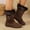 Brown, variant on Women Winter Snow Boots, Thermal Windproof Comfort No Slip Mid-Calf Boots Black Size 5