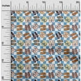 thumbnail image 2 of oneOone Cotton Poplin Light Blue Fabric Beach Slipper Quilting Supplies Print Sewing Fabric By The Yard 42 Inch Wide, 2 of 4