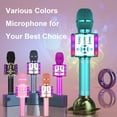 thumbnail image 7 of BONAOK Wireless Karaoke Microphone, Portable Handheld Karaoke Machine with LED Lights, Bluetooth Microphone Speaker Singing Birthday Gift for Kids Adults(Light Blue), 7 of 7