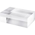 thumbnail image 1 of CiaoHER 2in Thickness Solid Acrylic Cube Display Block Clear Polished Pedestal Stand Riser Solid Base 2" x 4" x 6", 1 Pack, 1 of 6