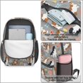 thumbnail image 4 of Cavalier King Charles Spaniel and Floral 17" School Backpacks for Teens,Waterproof Oxford Fabric,S-Shape Padded Straps for School,Travel,Hiking,Camping, 4 of 6