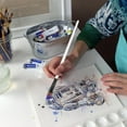 thumbnail image 3 of Juego de pinceles de artista Bling Bling 12 piezas de pintura de nailon color Blanco perla, 3 of 9