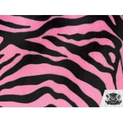 Velboa Faux Fake Fur Short Pile Pink and Black Zebra Fabric
