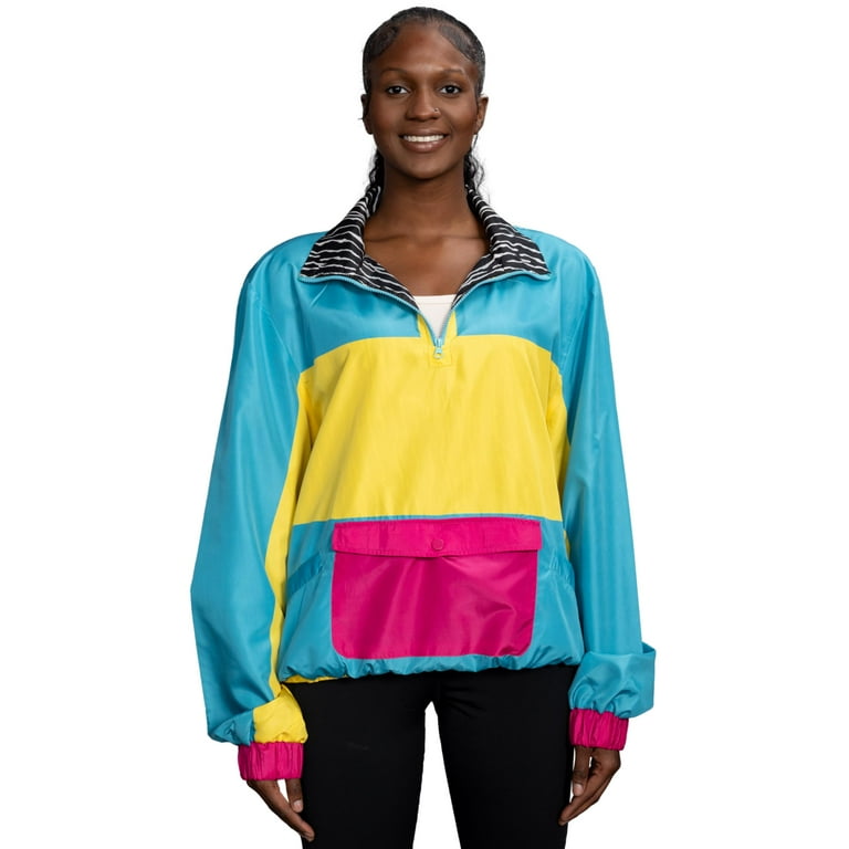 Retro Windbreaker Jacket Lightweight 80s & 90s Colorful Retro Windbreaker Jacket Lightweight 80s & 90s Colorful
