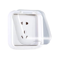 Weatherproof Outlet Cover, Adhesive Outdoor Receptacle Cover, Outdoor Outlet Cover Clear Weatherproof Box Outdoor Electrical Safety Plug Protector for Home Bathroom Hotel Wall, 4.13 x 4.41in