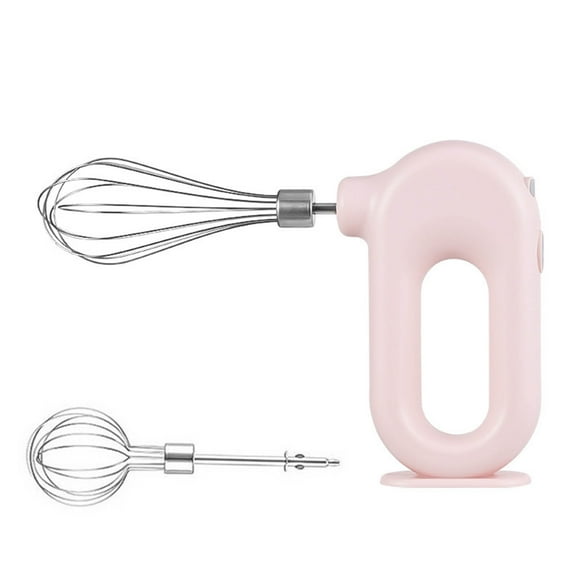 Generic H-D01 Electric Egg Beater Rechargeable Handheld Mixer Portable Food Beater Whisk 4 Speed for Baking Cake Egg Cream with Stainless Steel Egg Whisk