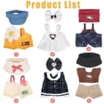 thumbnail image 2 of Set de ropa para muñecas de peluche eBuddy, 17 cm, con sombreros y accesorios, 6 unidades, 2 of 7