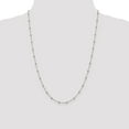 thumbnail image 4 of 925 Sterling Silver Ball Beaded Chain Styles Necklace 1.15 mm Diamond-cut Fancy 24 inch, 4 of 4