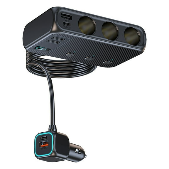 Efficient Charging Car USB Charger Adapter for GPS, Dash Cam, and More Fast Charge 9 Devices Simultaneously