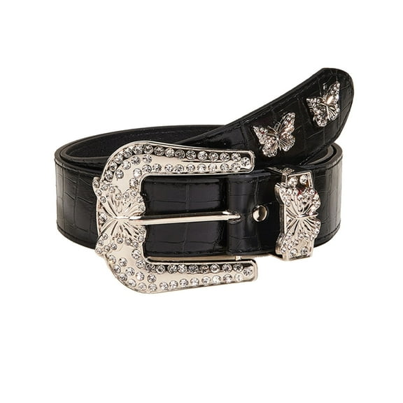 Hot Girl WaistBelt Cowboy Shimmering Buckle for Jeans Pants Glinting Waist Belt for Pants Dress Country Girls