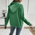 thumbnail image 5 of Frostluinai Fall Hoodies for Women Drawstring Cowl Neck Long Sleeve Casual Pullover Tops Solid Loose Fit Fleece Lined Sweatshirts with Pocket, 5 of 10